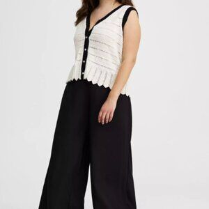 Torrid 2 Wide Leg Elegant Black Women's Pants High Rise Pull On Palazzo Pants